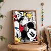 Disney Mickey Mouse Donald Duck digital oil painting diy coloring handpainted filling home decoration gift, classic anime wall art decor