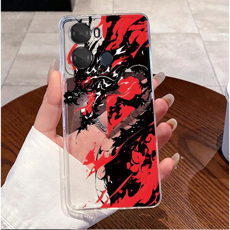 Case For Itel P40 P662L P662LN Casing Luxury Cute Love Heart Rabbit Funny Pattern Cover Clear TPU Silicone Soft Shell Phone Case