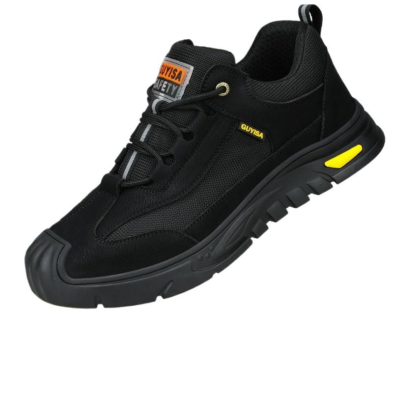Fashion New Men Work Safety Boots Steel Toe Safety Shoes Puncture Proof Working Shoes Male Outdoor Rubber Security Boots Man Sneakers