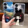 Bumper TPU Clear Casing For Vivo iQOO Neo9 5G/Neo9 Pro/Neo9S Pro/Neo9S Pro Plus Viral Black Rose Red Rose Shockproof Soft Cover