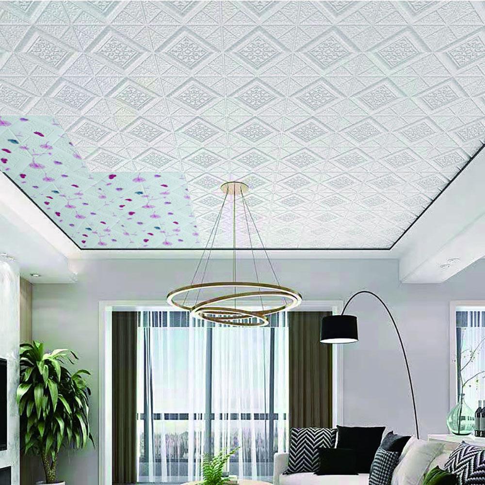 3D decorative waterproof and moisture-proof 70 * 70cm brick self-adhesive ceiling wallpaper wall sticker foam wallpaper home