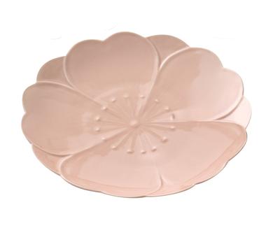 Hrnčířský talíř Nishikai Pottery Hasami Ware Sakura Sakura, broskvová glazura, prezentační 11570 25cm (Doručená pošta)