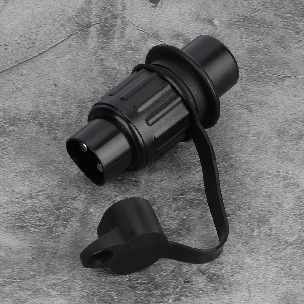 Black Plastic 3 Pin Trailer Plug Wiring Connector Adapter for Trailer