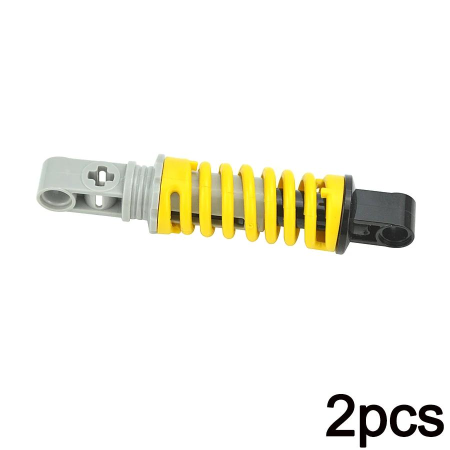 2 STuks MOC Motoronderdelen 9L met Veer Schokdemper Technische Bouwsteen 79717c01 79717c02 SP3 Auto's Bouwstenen Speelgoed