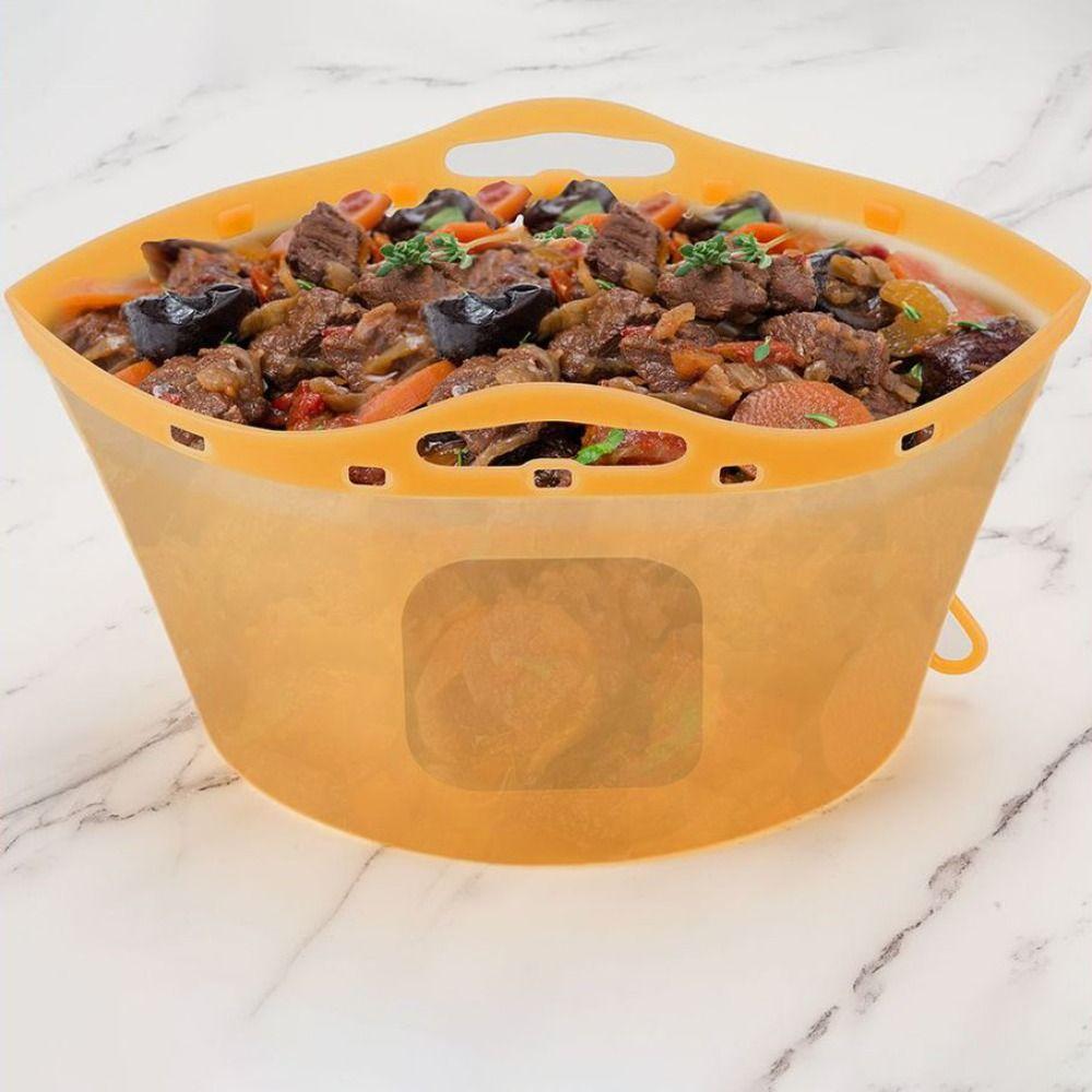 Leak-proof Silicone Slow Cooker Liner Hear-Resistant Slow Cooking Pot Liner  For  6-10 QT Pot