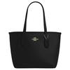 Coach City 23 Metal Logo Buckle Closure Leather Tote Bag Women Tote Bags Black CT859-IMBLK