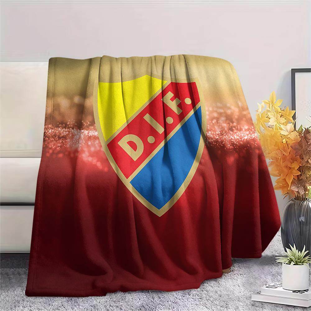 Coperta in Flanella con Motivo Djurgårdens IF, Alta Qualità, Confortevole per Tutte le Stagioni, Arredamento per la Casa, Calore e Comfort, Perfetta per Regali.