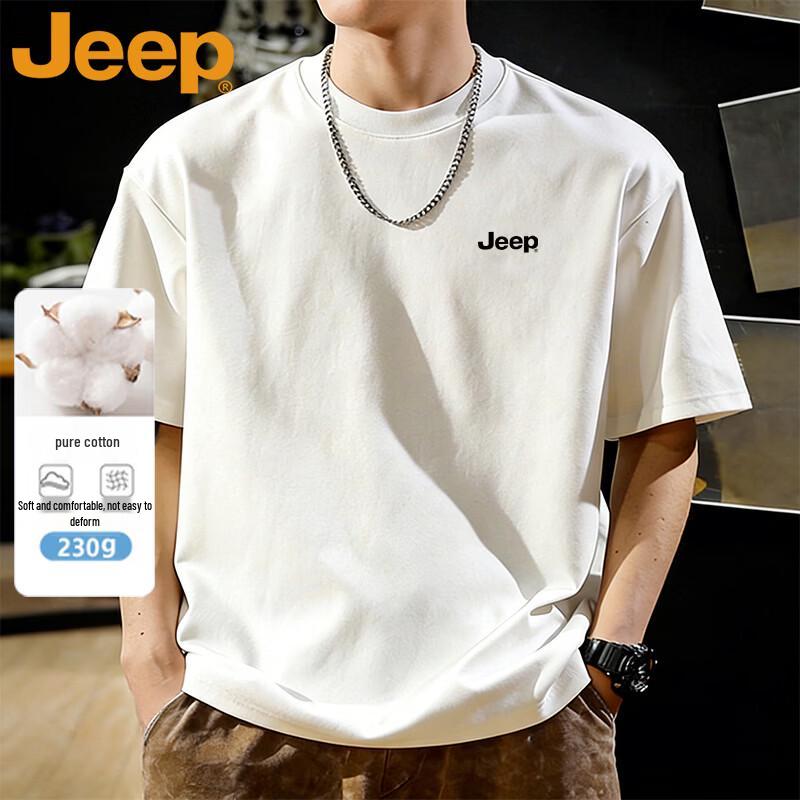 JEEP Men s Short Sleeve Round Neck Cotton T-Shirt