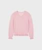 Alkialka V-Neck Frill Knit (Light Pink)