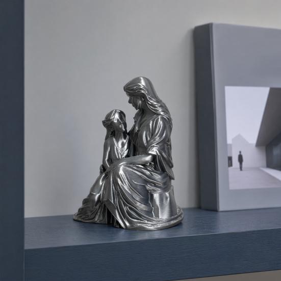 3D Printed Mother and Daughter Figurine, Mom And Daughter Hugging Statue, Loving Sculpture Heartfelt Home Decor Gift for Mother's Day Christmas or