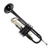 Trumpet Bb Brass Instrument Standard Set for Beginners Band Professional Performance Black