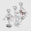 Versatile Key Ring Butterfly Bowknot Star Heart Beaded Keyring Bag Pendant Backpack Decoration for Daily Use and Parties