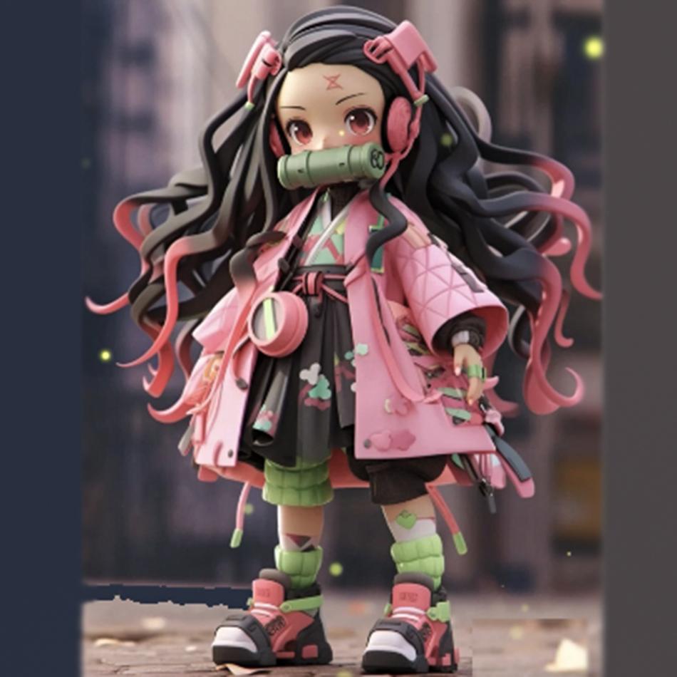 Demon Slayer Anime Action Figure Nezuko PVC Model Toys Kimetsu No Yaiba Warriors Action Figure Model Toys