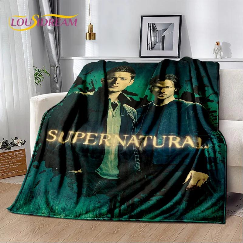Supernatural Cartoon Soft Plush Flannel Throw Blanket for Living Room Bedroom Bed Sofa Picnic Cover Child Gift