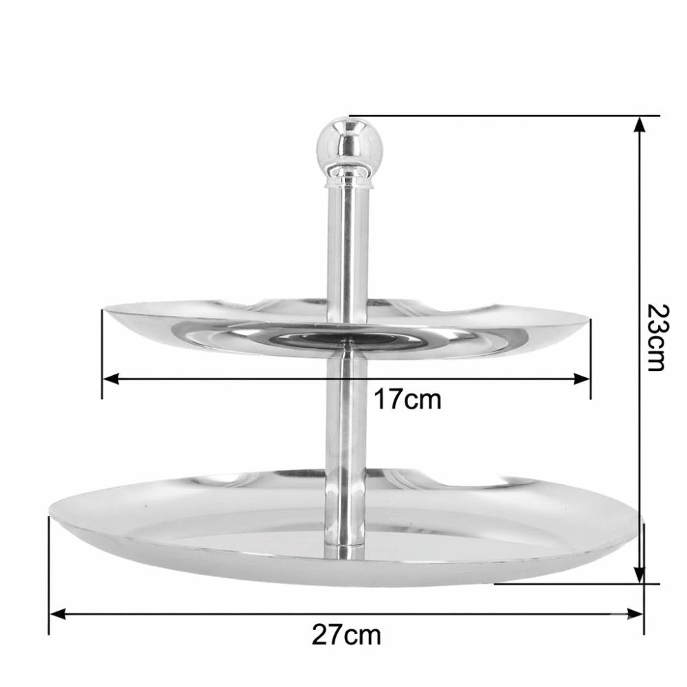 Polished Surface Serving Platter Double Layer Structure Storage Tray Display Tray  Dessert Display