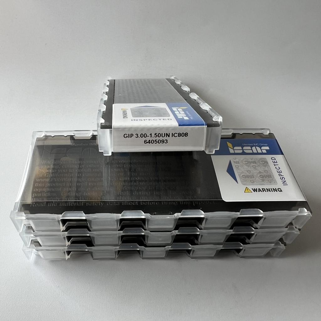 ISCAR / GIP3.00-1.50UN IC808 / Industrial indexable carbide inserts 10 Pcs