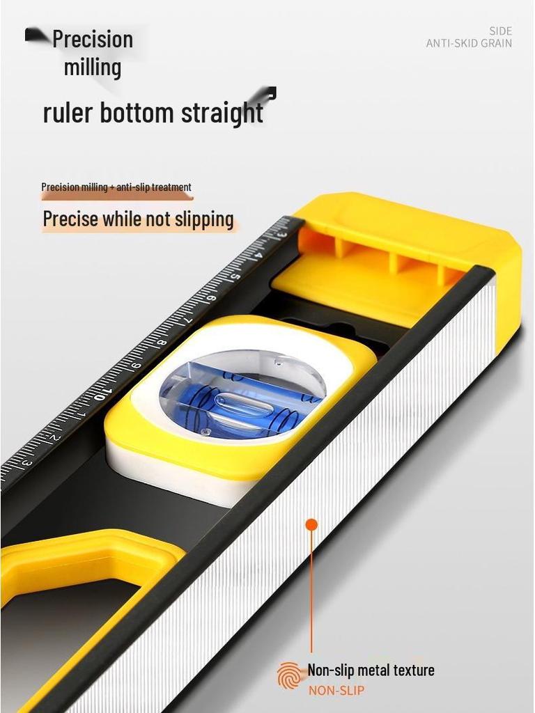 High Precision Spirit Level with Angle Inclination Balance, Vertical & Horizontal Measuring Rangefinder, Strong Magnet