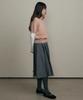 Lingseoul Wool Pintuck Skirt-Gray