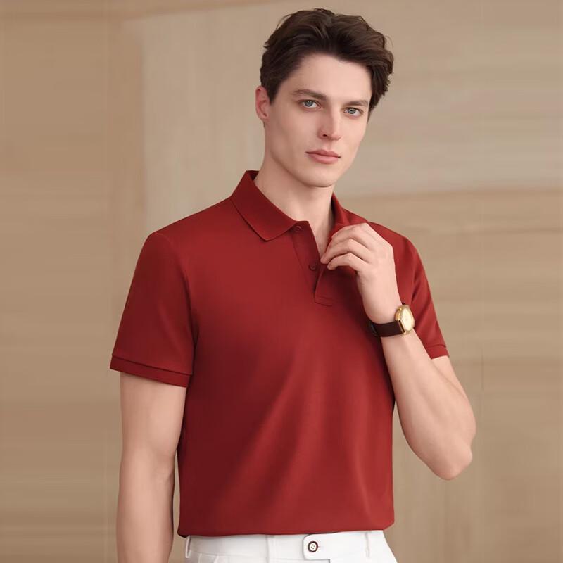 Men's Pure Cotton Antibacterial Cooling Mercerized Polo Shirt