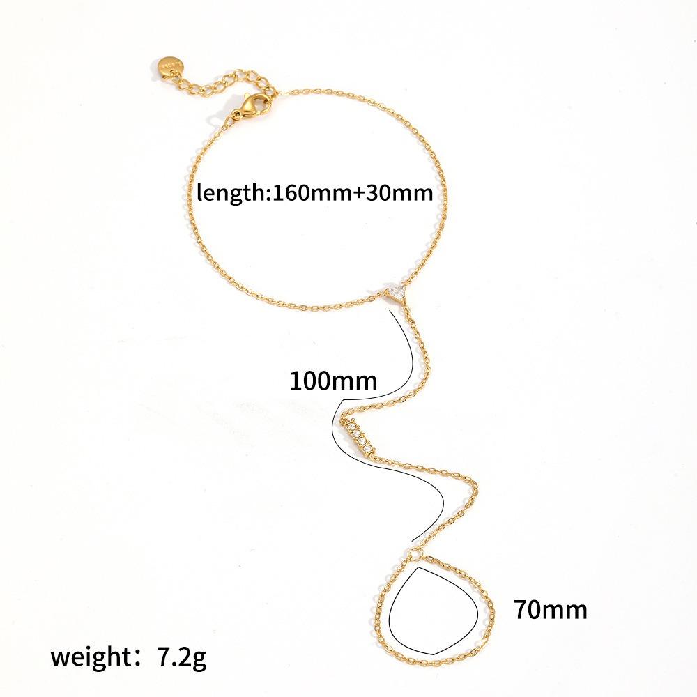 Simple Design Boho Zircon Bracelet Waterproof Metal Finger Bracelet New Finger Bracelet Gifts