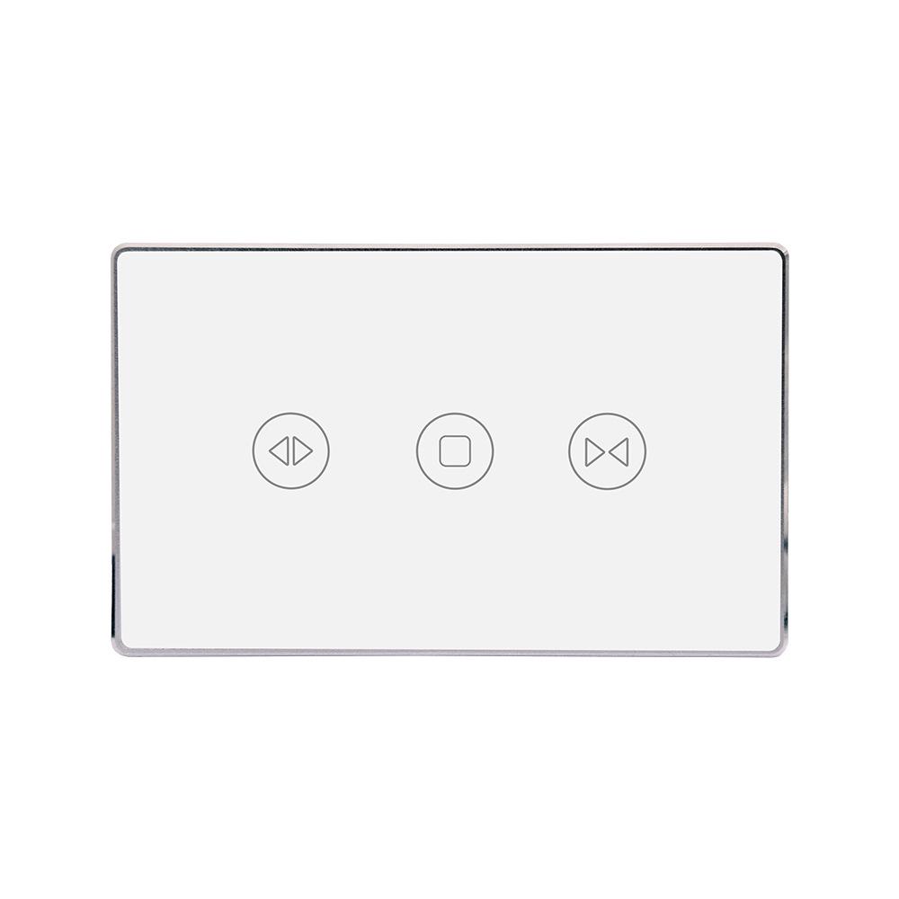 Zigbee Smart Curtain Switch with Alexa Voice Control, Touchscreen, Aluminum Frame & App Timing