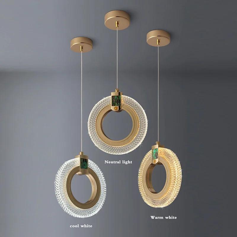 Lamp LED Modern Gold Pendant Lights,Minimalist Hanging Pendant Lighting Fixture For Bedroom,Kitchen Island,Dining Room,Entrywa