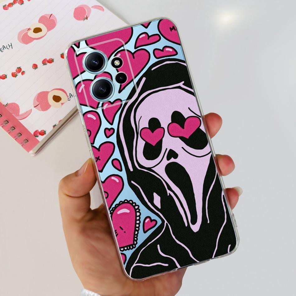 For Xiaomi Redmi Note 12 Case Redmi Note12 4G Global Cute Painted Soft Silicone TPU Phone Back Cover Bumper