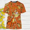 Disney Winnie The Pooh Cartoon T Shirt  Casual T-Shirts Anime 3D Print Kids Tees Tops Clothing
