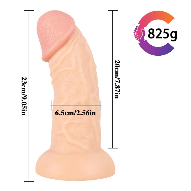 Shuanghui Eggless Dildo Sucker Big Penis Diameter 6.5cm Adult Erotic Sex Products