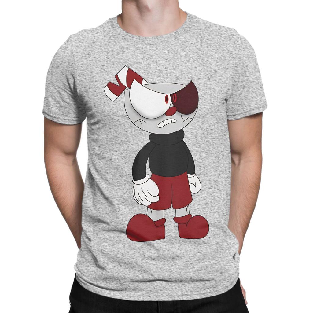 Cuphead Red Poster Graphic 100 Cotton TShirt Cuphead Tops Tees For Unisex