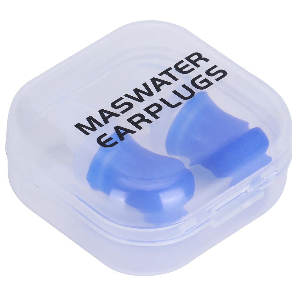 2 Stück Ohrstöpsel, wasserdicht, Geräuschreduzierung, Silikon, schützende Ohrstöpsel zum Schwimmen, Fliegen(blau