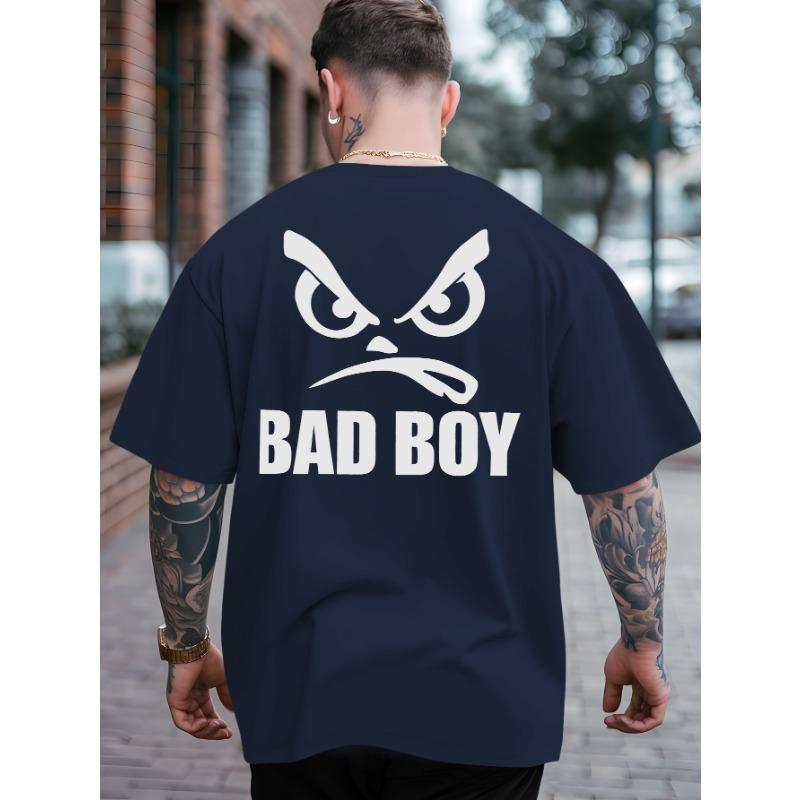 European Size BAD for Man Summer Outdoor Sports and Casual Large-size Short-sleeved T-shirts, Men's Trendy Fashion Prints, Loose Base Shirts