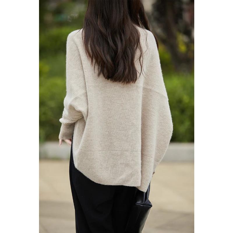 Knitted Shawl Loose Bat Sleeve Sweater Women's Solid Color Knitted Cardigan New Fashion Commuting Harajuku Style Autumn and Winter