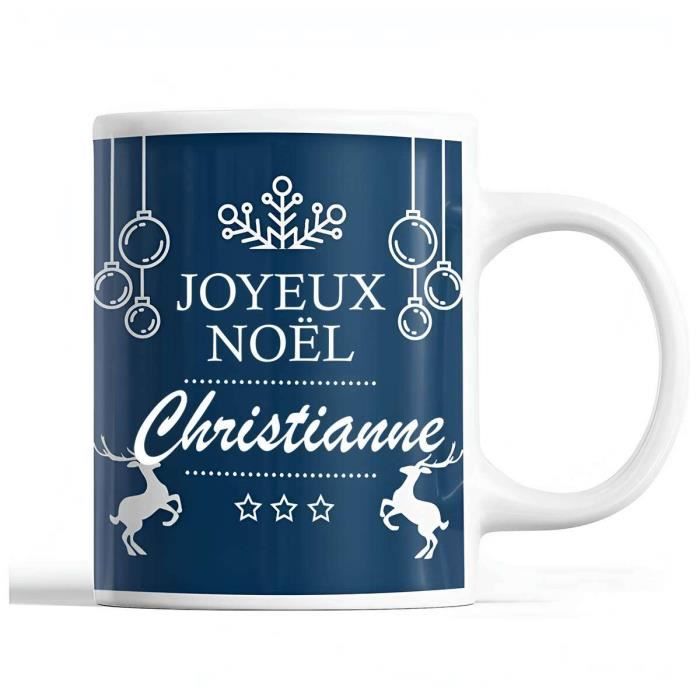 Mug - Christianne - Noël - Céramique - Imprimé - 325 ml