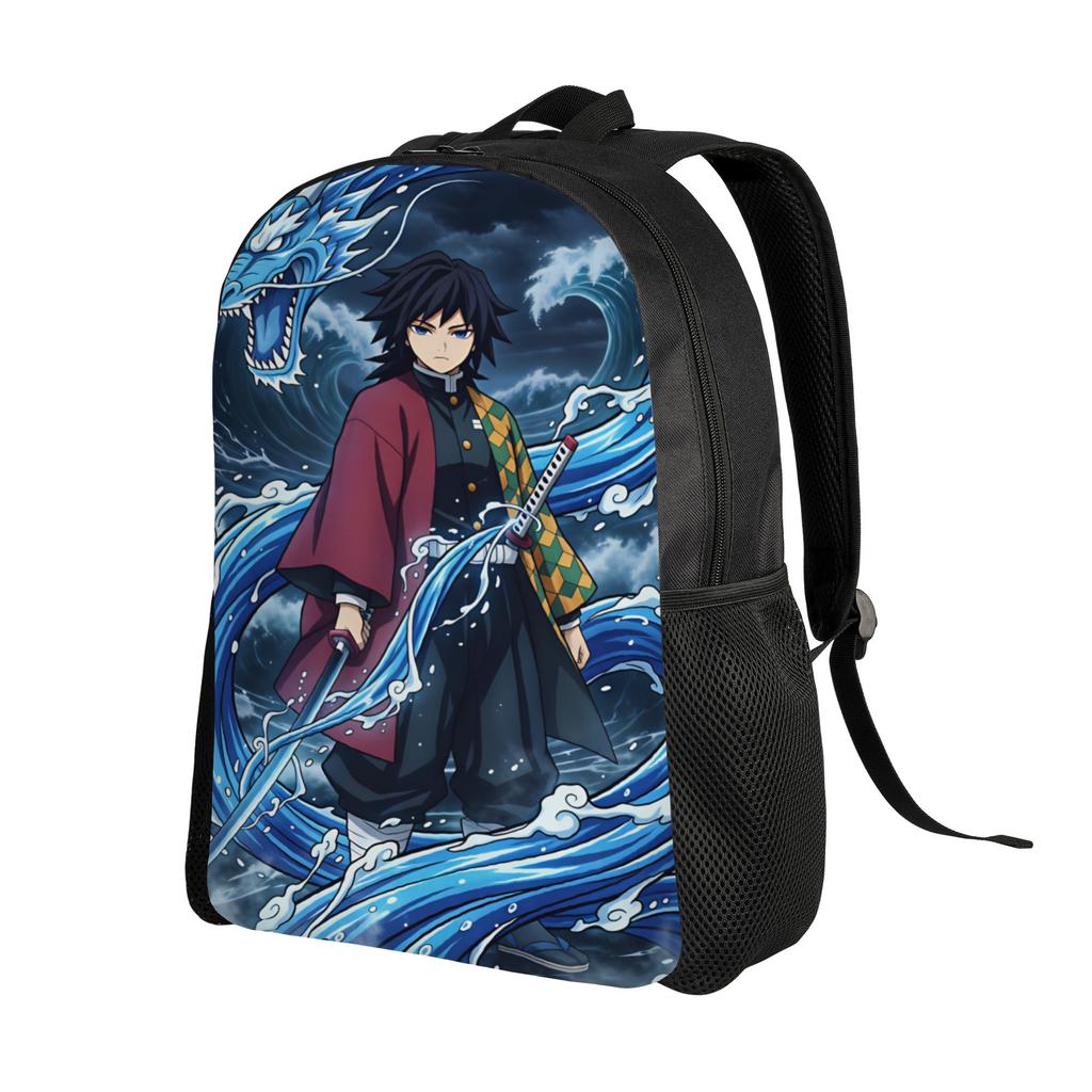 Kamado Tanjiro Backpack Boy Girl Demon Slayered Large Backpacks Polyester Funny School Bags Travel Designer Rucksack