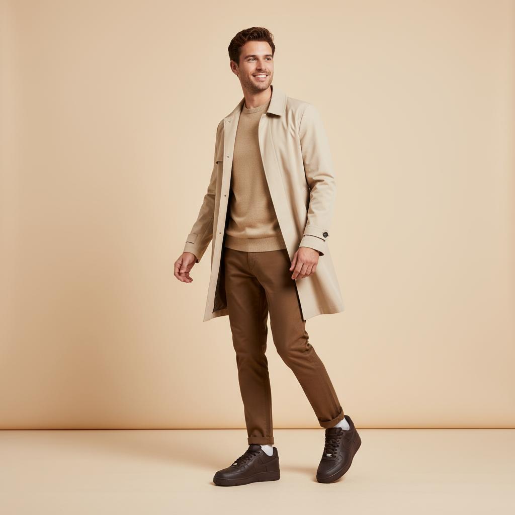 Nike Baskets Air Force 1 Low Marron Velours Homme IH1698-200