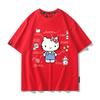   Cotton Breathable Childrens Tshirt 2026 Summer New Fitness HelloKitty Cartoon Printed Casual Parent Child Short Sleeve