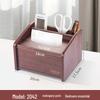 Wooden Tissue & Remote Control Storage Box