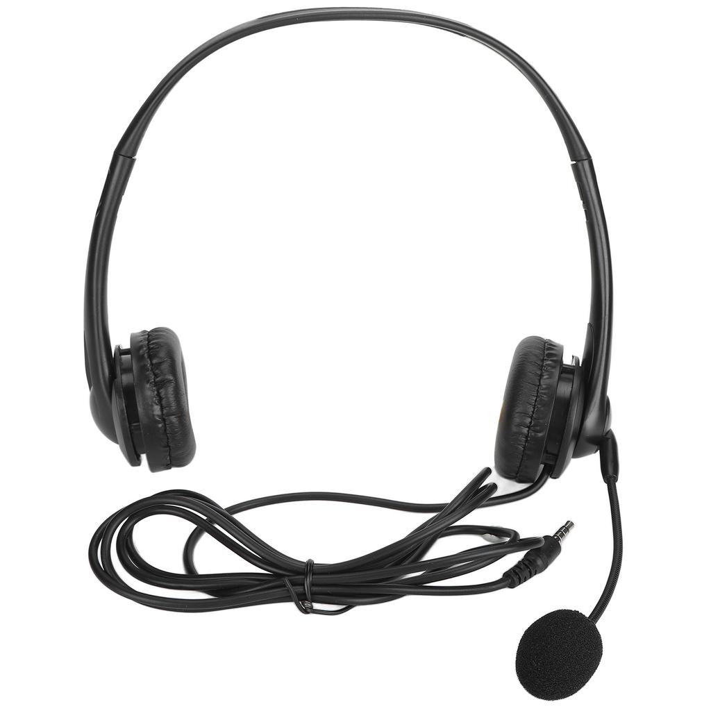 Customer Service Headset Hands Free Stereo Corded Binaural PC Noise Cancelling Headphone for Phone Sales3.5 Mm