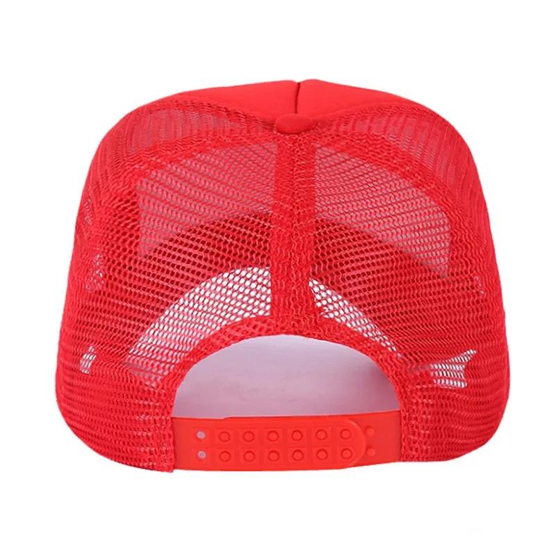 Custom Logo Printed Baseball Caps For Men Women Summer Half Mesh Sponge Breathable Advertising Hat Boys Girls Sunshade Wholeasle