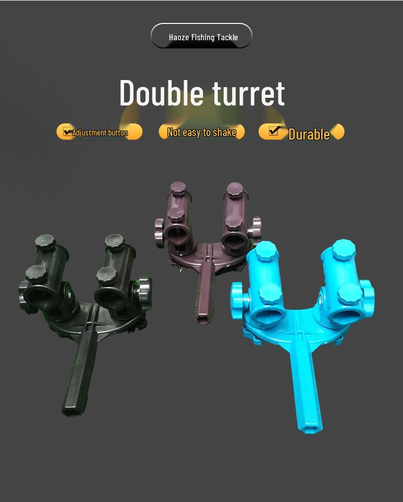 Adjustable Double Rod Holder: Multifunctional Fishing Bracket with Double Heads