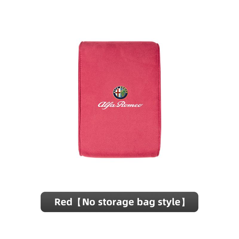 Car Stickers For Alfa Romeo Suede Car Armrest Box Pad Auto Armrest Mat High-end Accessorie For Alfa Romeo 4C 159 166 Spider Giul