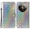 For Realme 12 Pro 5G/12 Pro+ 5G Case PU Leather Dazzling Flower Phone Cover with Card Slots