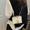Premium Sense Xiaoxiangfeng Portable Small Square Bag Women's 2025 Summer New Simple Fashion Diamond Shoulder Bag Ins Tide