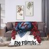 Fools Band F-Fighters  Flannel Blanket  Soft Durable Throw Blanket for Outdoor Travel Novelty Bedspread Sofa Bed Cover