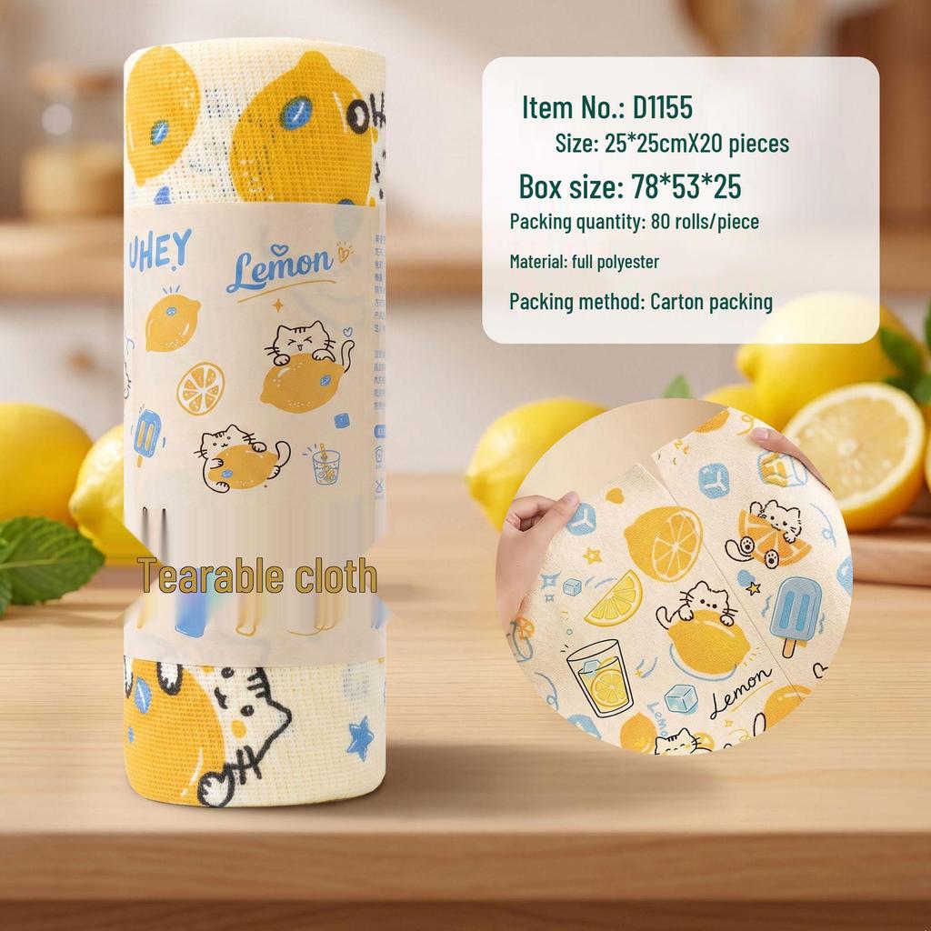 Thick Tearable Kitchen Towels - Absorbent & Easy-to-Clean Dishwashing Wipes