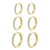 Zircon Hoop Earrings: 925 Silver Needle Fashion Ear Cuffs for Women