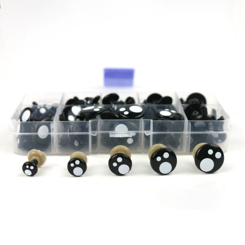 100PCS Plastic Eye 8-16mm Doll Eye Cartoon Safety Eye DIY Handmade Doll Bear Craft Supplies Stuffed Toy Doll Accessories Gift