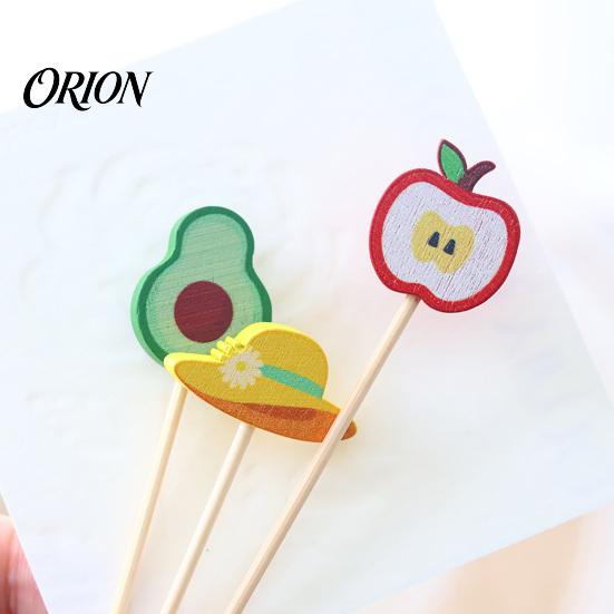 Natural Bamboo Skewers 100PCS Disposable Cocktails Picks, Stick, with Beach Fruits Picks Palm Trees Decoration, Fruit for Parties And Picnic