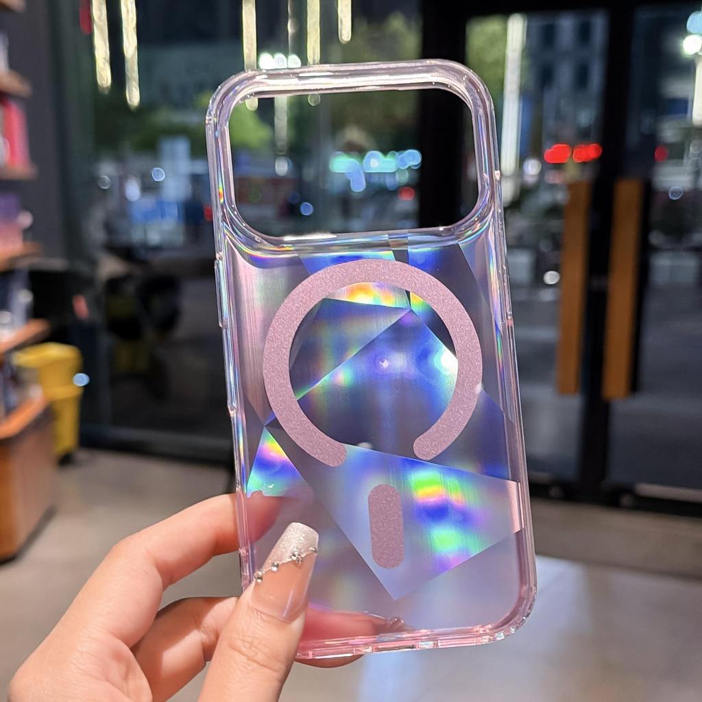 Neon Gradient Magnetic Protective Case for iPhone 17 Pro Max, Apple 16, Summer N52.